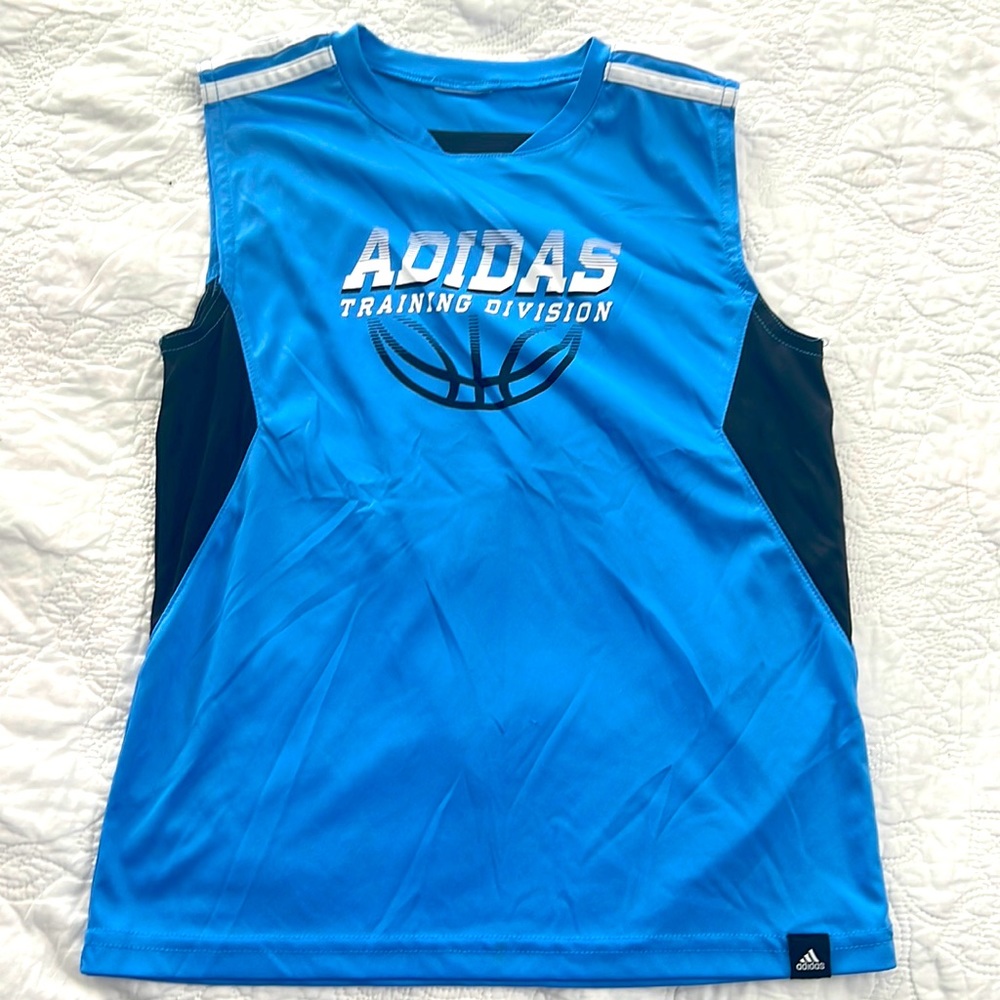 Size 6/7 Adidas Blue Basketball Sleeveless Milksilk Tee